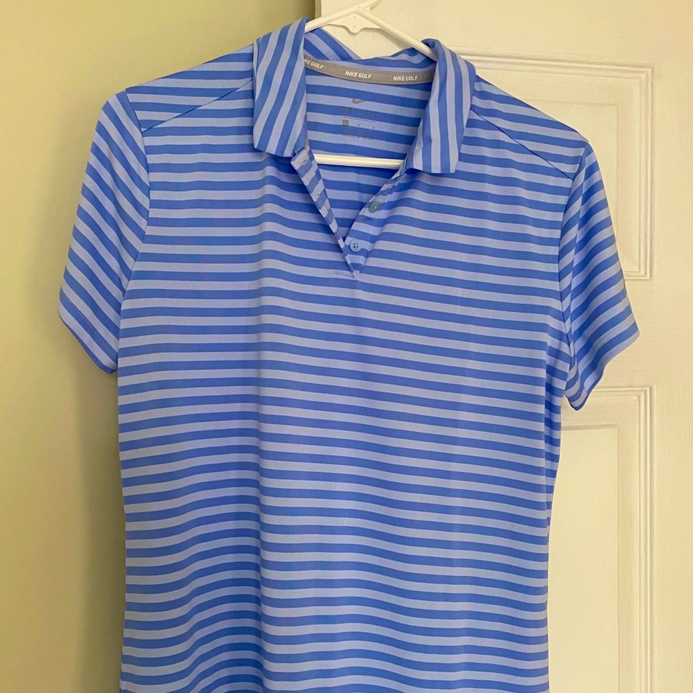 Nike striped golf polo women’s medium